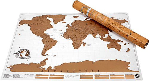 Карта Мира со стирающимся слоем